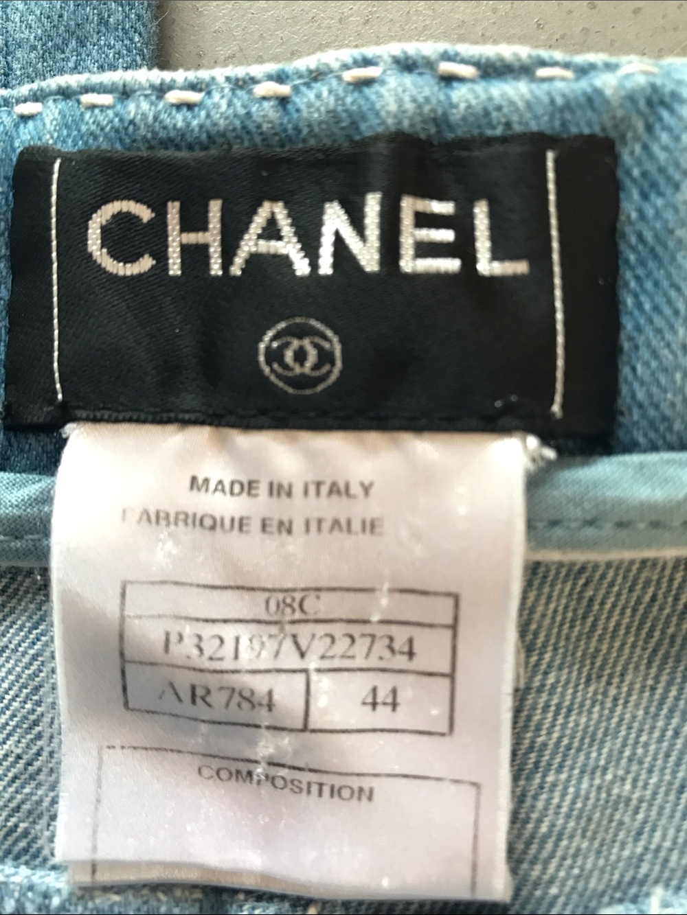 CHANEL Light Wash Wide Leg Jeans — Pale Blue Denim - Picture 12 of 16